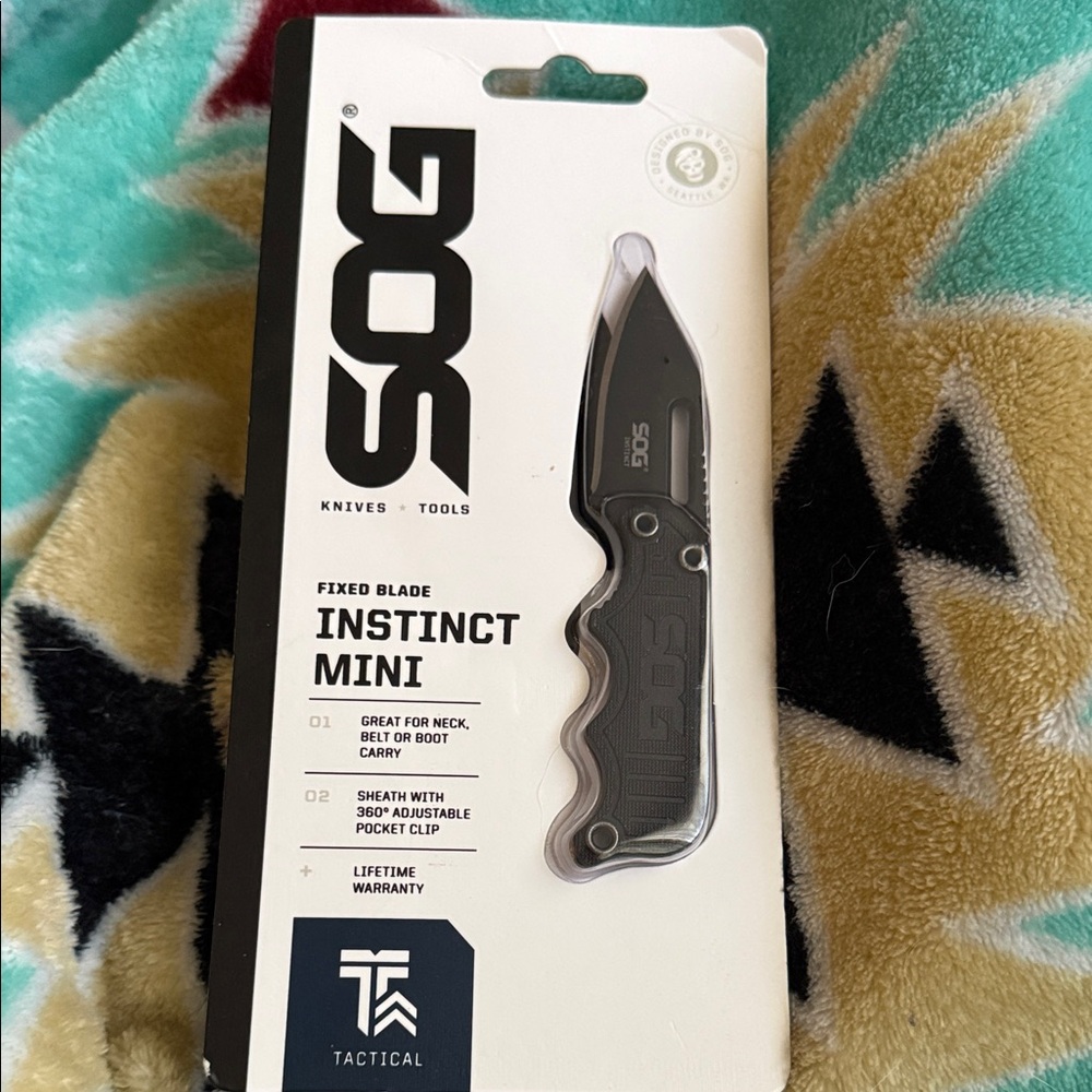 SOG Instinct Mini Knife with Black Handle